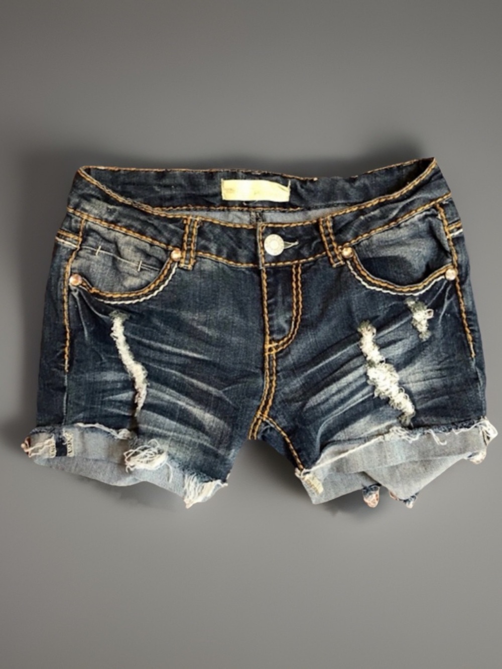 ALMOST FAMOUS Premium Destroyed Jean Shorts